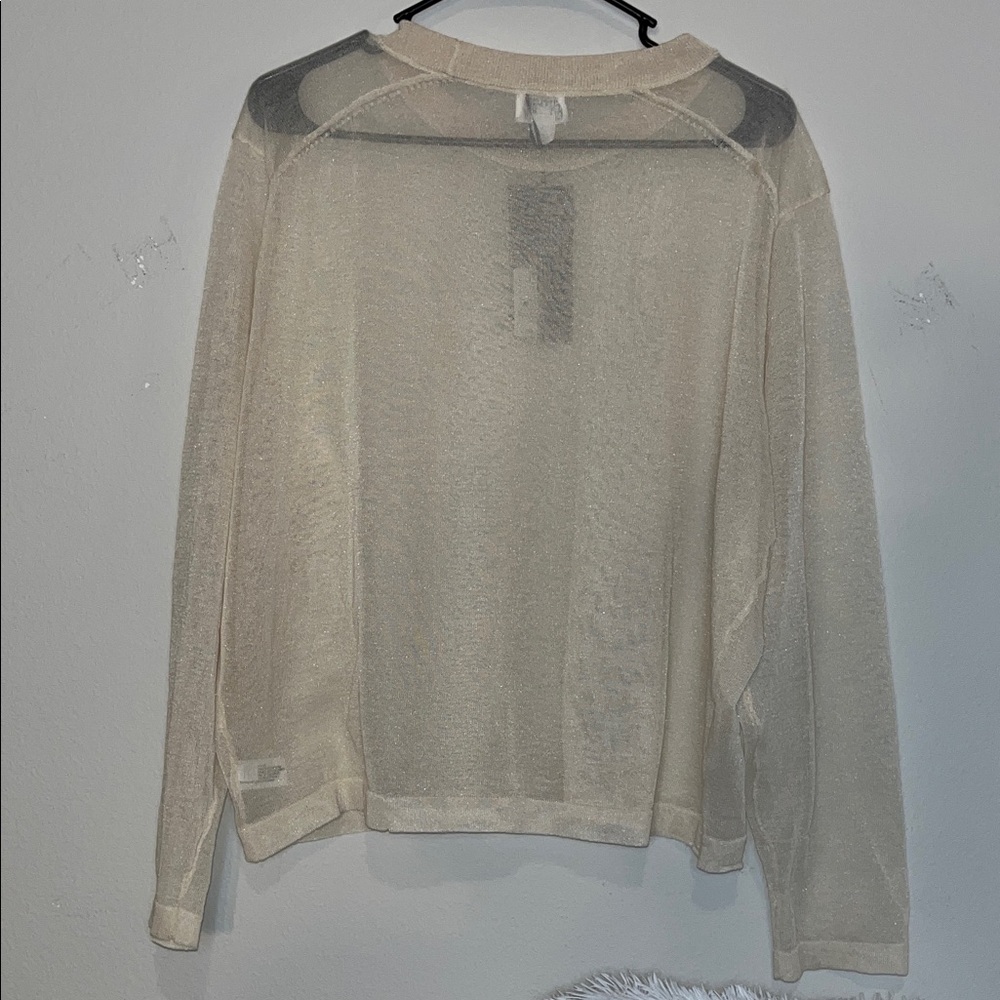Future Collective Women's Cream Sheer Blouse (NEW)✨ - Picture 5 of 11
